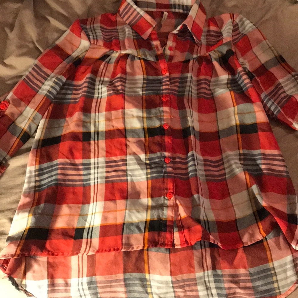 Plaid blouse